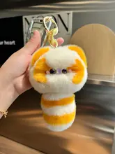 可愛いタヌキファーの猫モチーフキーホルダー【インテリア・ぬいぐるみ風・バックアクセサリー】