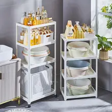 洗面所収納ラック【多層プラスチック・洗面用具収納・床置きタイプ】