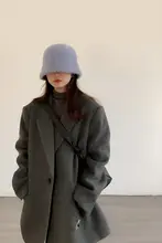 ウサギ毛の毛皮ハット【冬用・女の子・保温・バケットハット・ラウンドフェイス対応】