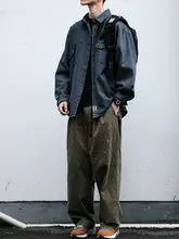 アメリカン Vintage ウォッシュストライプデニムシャツ【フィット・コットン・チノ・作業着】