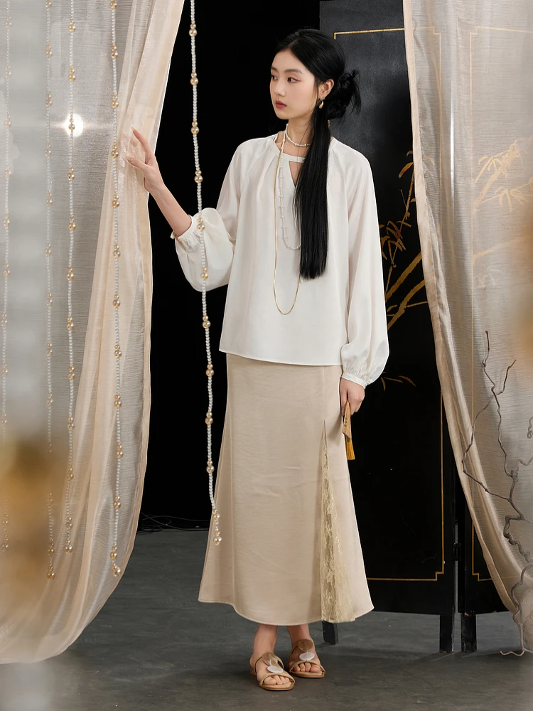 フレアスカートはどんなもの？三彩のサテン魚尾デザインが日常に合う理由