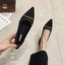 黒のフラットシューズ【レディース・ドライビングシューズ・浅口・尖ったトゥ】