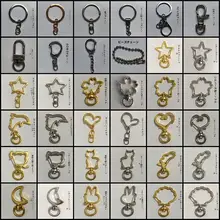 星とハートのデザイン！猫とイルカのシェル型キーリング【金銀色・アクセサリー】