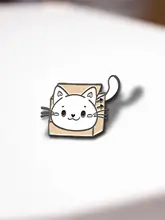 可愛い猫デザインのブローチ【金属製・カジュアルファッション用・アクセサリー】