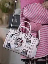 高級感あるデザイン！ボストン風ハンドバッグ【肩掛け・斜め掛け対応】