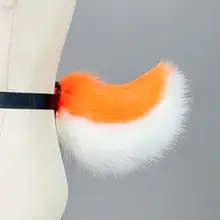 オレンジ模様のウサギ耳ヘアバンド【ハンドメイド・リアルなシカ角デザイン・パーティーやマン展用】