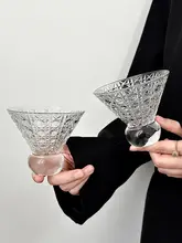 デザイン三角型カクテルグラス【薄型・ミニマリストスタイル・マルティーニ用】