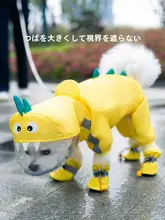 恐竜デザインの犬用レインコート【防水・全身カバー・小型犬・中型犬対応】