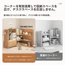 コーナーデスク上収納ラック【学生向け・収納力抜群・デスク上置き】