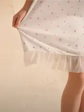 かわいい小さなさくらんぼプリントの短袖モダールパジャマ【子供用・柔らかい・プリンセススタイル】