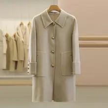 大人の雰囲気漂うダブルフェイスのコート【ウール・カシミヤ混・アート感】