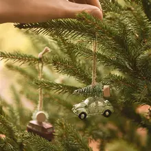 クリスマスミニ樹脂カーオーナメント【かわいい装飾品・ギフト用】