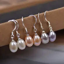 天然淡水強光パールイヤリング【シンプルなオーバル・小さくて洗練されたデザイン】