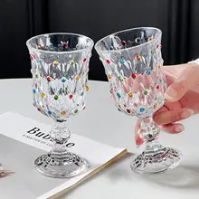 高級感のあるガラス製シャンパンカップ【個性的・創造的なデザイン・赤ワインにも最適】（セットアップ対応）