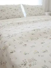 ジャングルラビット フラワープリントベッドリネンセット【100%コットン・ガーリー・4点セット】