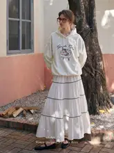 馬年刺繍入りフード付きトレーナー【春用・ゆったりデザイン・カジュアル】（セットアップ対応）