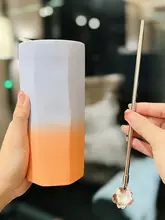 二重構造の耐熱セラミックマグカップ【グラデーションデザイン・女性用・コーヒー用】