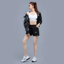 Monster Guardians トレーニング用 2色スポーツショートパンツ【女性用・防透け・ゆったり・通気性】
