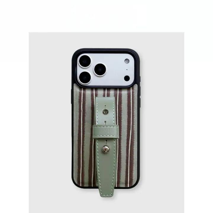 高級レザー製腕帯付き携帯電話ケース【クラシックナパレザー・iPhone対応】