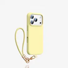 iPhone 17 Pro Max用ケース【フルカバー・防落・液体シリコン・ストラップ付き】