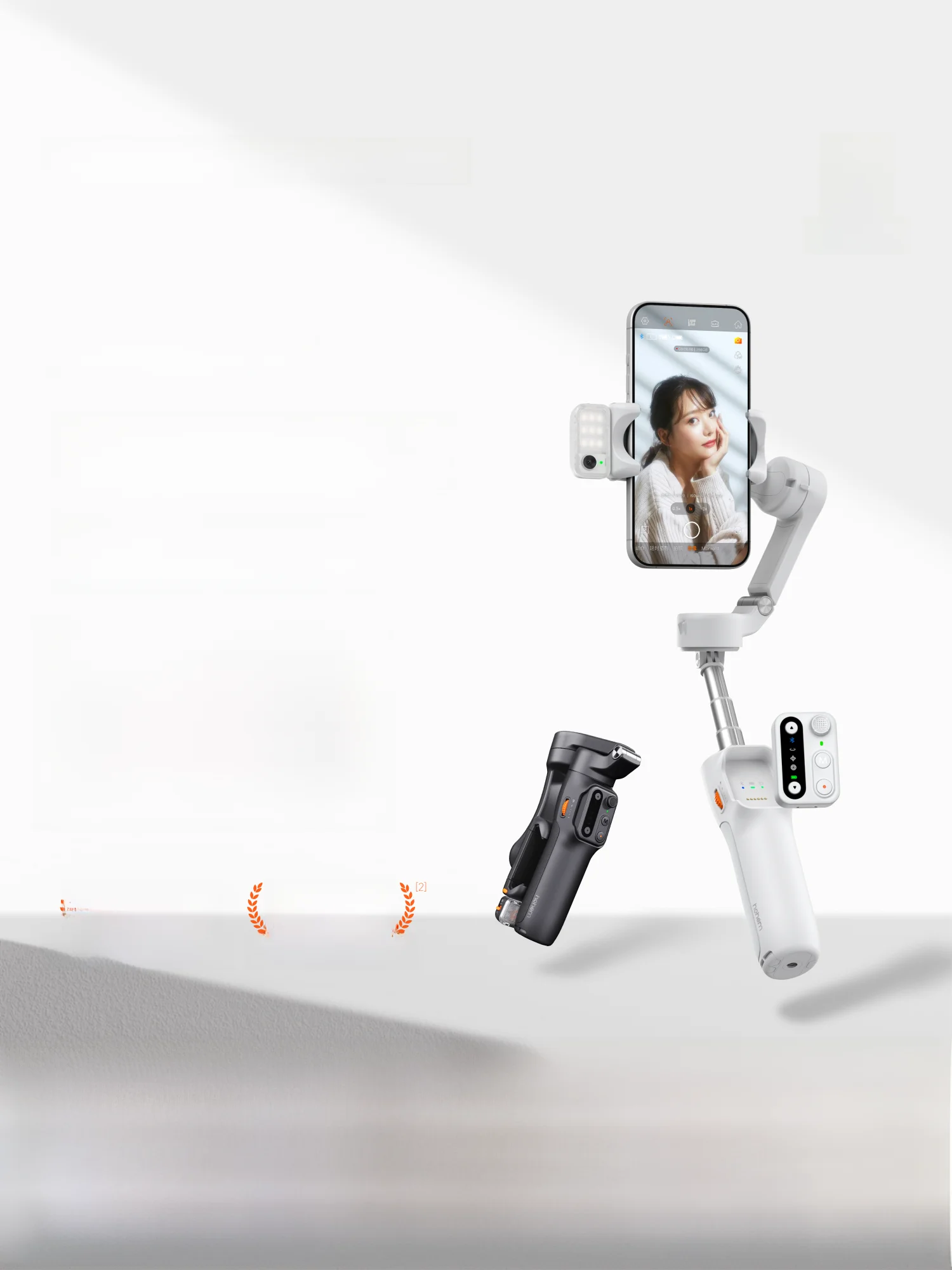 360度全自動回転スマート追尾ギア：AI追跡と補光機能で自撮りの質を飛躍的に向上