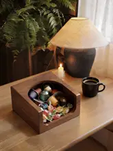 カプセル収納ケース ブラックウォールナット 無垢材 コーヒー豆 キャンディ 卓上 カフェコーナー インテリア 上品