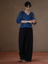 通勤や日常に最適！高腰ワイドレッグパンツ【極上の柔らかさ・ルーズフィット・ウエストゴム】
（セットアップ対応）