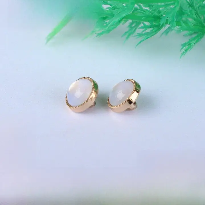 高級シフォンブラウス用パール金属ボタン【円形・マッシュルーム型・手縫い用】