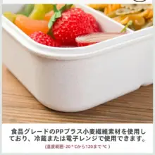 小麦ふすま製ランチボックス【二分格・電子レンジ対応・大容量】