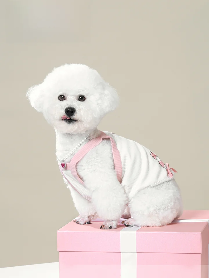犬服 夏用 小型犬 薄手 通気性 ピンク キャミソール
