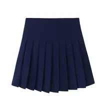 大きいサイズのプリーツスカート【夏用・ホワイト・防透け・ウエストゴム】（セットアップ対応）