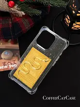 金の蛇デザイン iPhone用ケース【  滴膠・背面ストラップ・調整可能な皮ひも】
