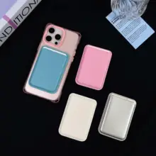 スマホカードケース 強力マグネット MagSafe対応 上質なPUレザー 肌触り良い 無地 ICカード収納 定期 多機能 コンパクト 上品 おしゃれ