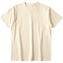 ヴィンテージ風 コットン丸首短袖Tシャツ【フィット・無地・男女兼用】