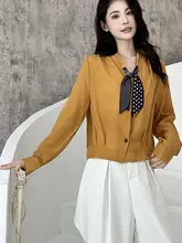 デザイン性のあるカジュアル長袖シャツ【ファッション・スリムフィット・女性用】