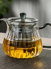 高温対応ガラス製煮茶ポット【茶水分離・フィルター付き・家庭用】