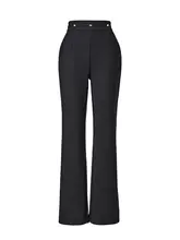 黒の通勤向けスリムパンツ【シンプルなデザイン・微マーメイド・冬用】