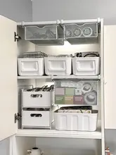 キッチン用引き出し式収納バスケット【スナックや調味料の整理に最適】
