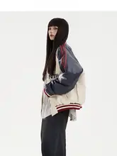 Free Center ヴィンテージ風 スポーティなボンバージャケット【冬用・厚手・男女兼用】