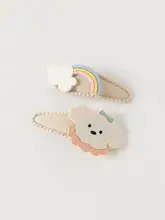 ヘアクリップ キッズ ガールズ 前髪留め キャラクター柄 カジュアル おしゃれ かわいい 夏