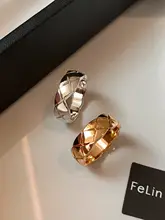 色落ちしない金属製 ローズゴールド・シルバーカラー ダイヤモンドパターンリング【指輪・レディース・軽やかな高級感】