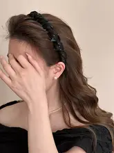 高級感のあるチュールラップヘアバンド【歯付き・滑り止め・スタイリッシュデザイン】