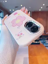 可愛いデザインのスマートフォンケース【ピンクの小花柄・防衝撃・Huawei P40 Pro/P50 Pro/P60対応】