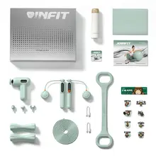 JOINFIT 家庭用フィッ  トネス器具セット【筋膜ガン・電動マッサージ・ジャンプロープ・トレーニングバンド・ダンベルギフトボックス】