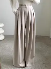 高級感あるプリーツデザインのパンツ【シンプル・秋用・ゆったり】