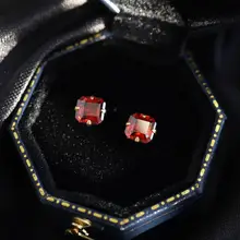 スタッドピアス ユニセックス シルバー925 ガーネット 上品 お守り プレゼント「ISLANDIO」