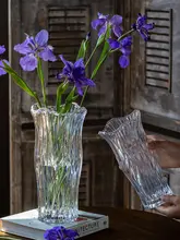 高級透明ガラス花瓶【北欧風・卓上水耕植物用・シンプルデザイン】