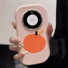 シンプルなオレンジデザインのスマートフォンケース【OPPO A6PRO/A5/A3/A2対応・耐衝撃シリコンソフトカバー】