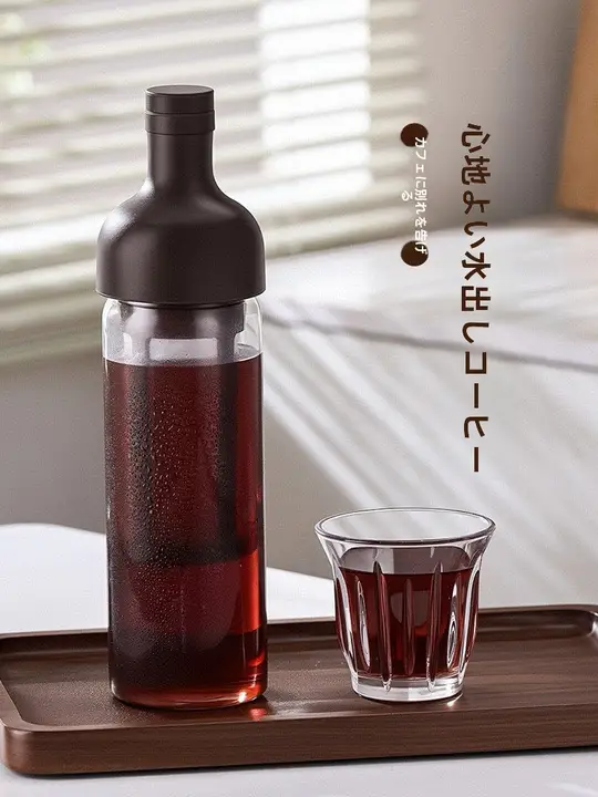 大容量ガラス冷抽出コーヒーポット【家庭用・耐熱・アイスドリップ・ジュース用】