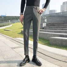 メンズビジネススリムパンツ【テーパード・ビジネスカジュアル・長ズボン】
